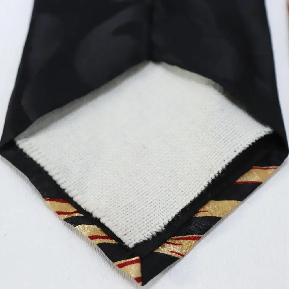 Vintage 14th Street Neckwear Tie Mens 55 in Rasta Colors Peach Sign Bamboo Wide